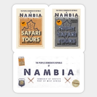 Vintage Nambian Travel Stickers - Set 3 Sticker